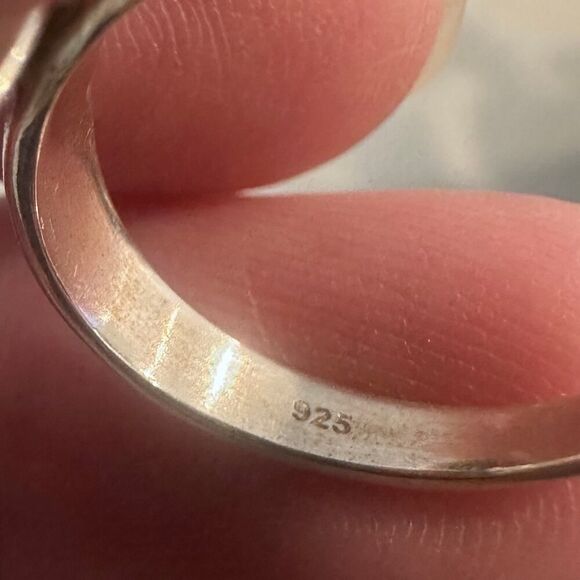 Sterling Silver Goddess Moon Ring Blue Turquoise sz 6.5 - Picture 6 of 6